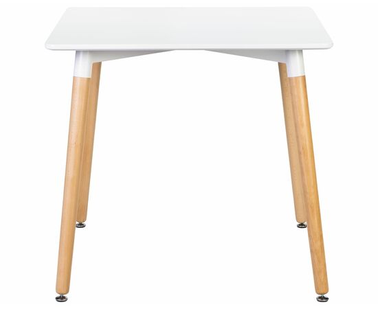 Стол обеденный DOBRIN SERRA, ножки светлый бук, столешница белая, Вариант: ножки светлый бук, столешница белая, изображение 2 | Интернет магазин мебели и декора LifeDekor