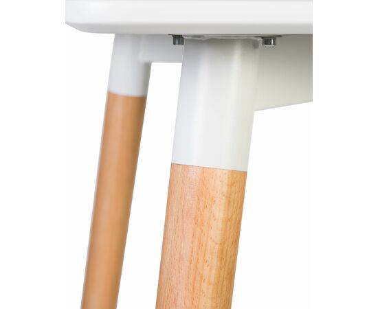 Стол обеденный DOBRIN SERRA, ножки светлый бук, столешница белая, Вариант: ножки светлый бук, столешница белая, изображение 3 | Интернет магазин мебели и декора LifeDekor