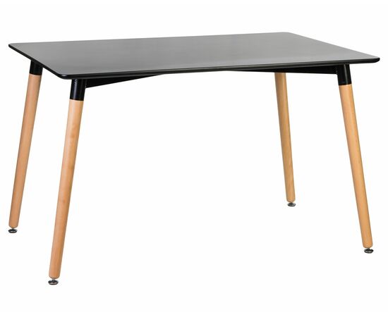 Стол обеденный DOBRIN SERRA WIDE, ножки светлый бук, столешница чёрная, Вариант: ножки светлый бук, столешница чёрная | Интернет магазин мебели и декора LifeDekor