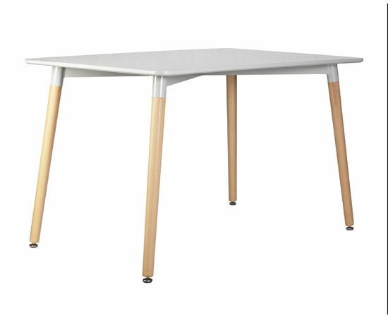 Стол обеденный DOBRIN SERRA WIDE, ножки светлый бук, столешница светло-серая, Вариант: ножки светлый бук, столешница светло-серая, изображение 2 | Интернет магазин мебели и декора LifeDekor