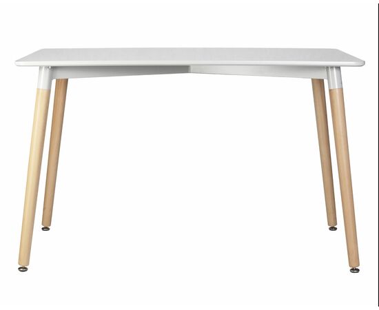 Стол обеденный DOBRIN SERRA WIDE, ножки светлый бук, столешница светло-серая, Вариант: ножки светлый бук, столешница светло-серая, изображение 3 | Интернет магазин мебели и декора LifeDekor