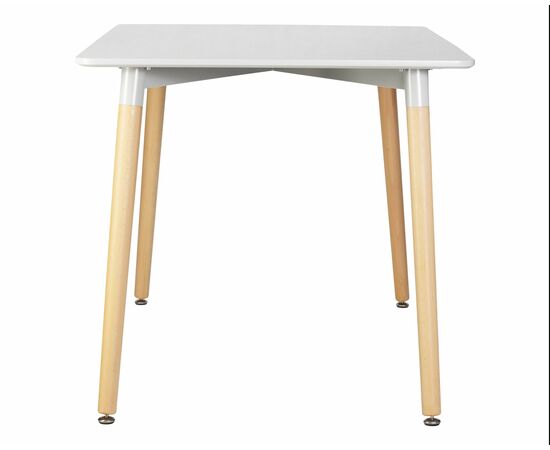 Стол обеденный DOBRIN SERRA WIDE, ножки светлый бук, столешница светло-серая, Вариант: ножки светлый бук, столешница светло-серая, изображение 4 | Интернет магазин мебели и декора LifeDekor