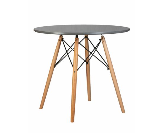 Стол обеденный DOBRIN CHELSEA`80, ножки светлый бук, столешница тёмно-серый (GR-04), Вариант: ножки светлый бук, столешница тёмно-серый (GR-04) | Интернет магазин мебели и декора LifeDekor