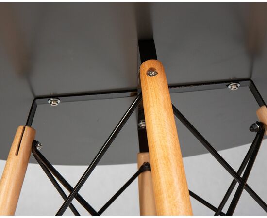 Стол обеденный DOBRIN CHELSEA`80, ножки светлый бук, столешница тёмно-серый (GR-04), Вариант: ножки светлый бук, столешница тёмно-серый (GR-04), изображение 5 | Интернет магазин мебели и декора LifeDekor