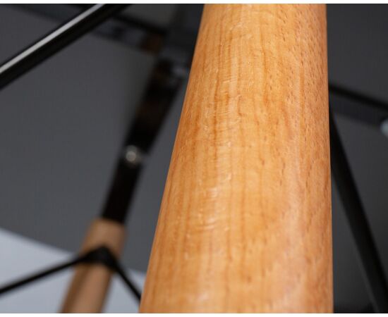 Стол обеденный DOBRIN CHELSEA`80, ножки светлый бук, столешница тёмно-серый (GR-04), Вариант: ножки светлый бук, столешница тёмно-серый (GR-04), изображение 6 | Интернет магазин мебели и декора LifeDekor