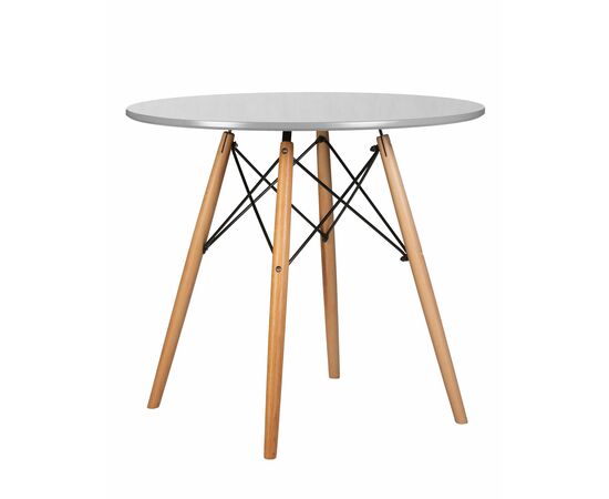 Стол обеденный DOBRIN CHELSEA`80, ножки светлый бук, столешница светло-серый (GR-01), Вариант: ножки светлый бук, столешница светло-серый (GR-01) | Интернет магазин мебели и декора LifeDekor