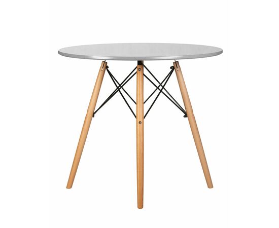 Стол обеденный DOBRIN CHELSEA`80, ножки светлый бук, столешница светло-серый (GR-01), Вариант: ножки светлый бук, столешница светло-серый (GR-01), изображение 3 | Интернет магазин мебели и декора LifeDekor