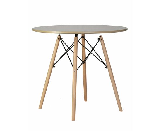 Стол обеденный DOBRIN CHELSEA`80, ножки светлый бук, столешница бежевая, Вариант: ножки светлый бук, столешница бежевая | Интернет магазин мебели и декора LifeDekor