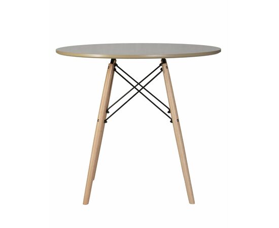 Стол обеденный DOBRIN CHELSEA`80, ножки светлый бук, столешница бежевая, Вариант: ножки светлый бук, столешница бежевая, изображение 3 | Интернет магазин мебели и декора LifeDekor