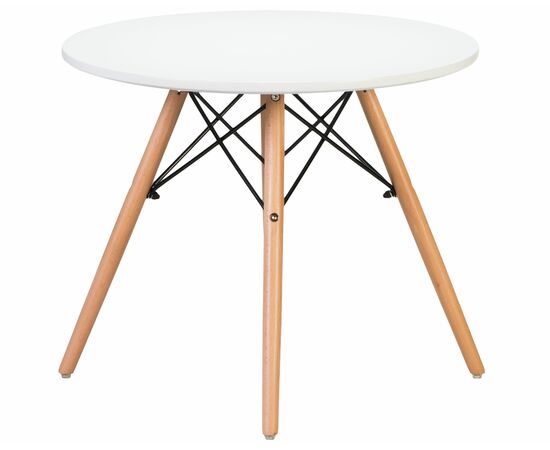 Стол журнальный DOBRIN SHELLEY, ножки светлый бук, цвет белый, Вариант: ножки светлый бук, цвет белый, изображение 2 | Интернет магазин мебели и декора LifeDekor