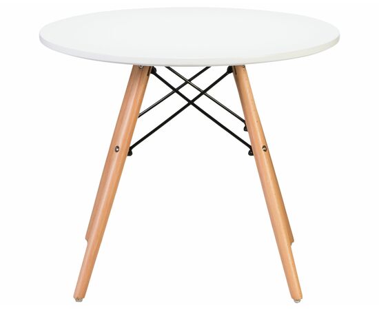 Стол журнальный DOBRIN SHELLEY, ножки светлый бук, цвет белый, Вариант: ножки светлый бук, цвет белый, изображение 3 | Интернет магазин мебели и декора LifeDekor