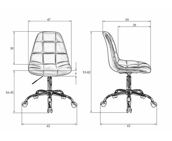 Офисное кресло для персонала DOBRIN MONTY, серый, Вариант: серый, изображение 9 | Интернет магазин мебели и декора LifeDekor