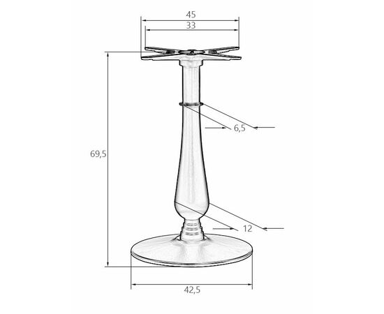 Подстолье обеденное DOBRIN ROLAND, изображение 2 | Интернет магазин мебели и декора LifeDekor