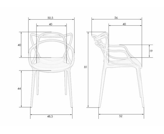Стул обеденный DOBRIN MASTERS, чёрный (B-03), Вариант: чёрный (B-03), изображение 7 | Интернет магазин мебели и декора LifeDekor