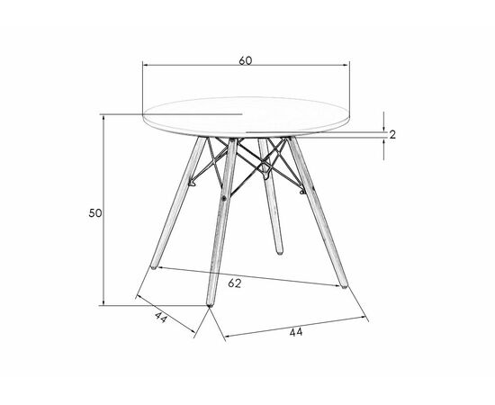 Стол журнальный DOBRIN SHELLEY, ножки светлый бук, цвет белый, Вариант: ножки светлый бук, цвет белый, изображение 7 | Интернет магазин мебели и декора LifeDekor