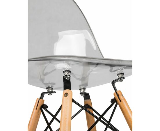 Стул обеденный DOBRIN DSW CASPER, ножки светлый бук, цвет прозрачный, Вариант: ножки светлый бук, цвет прозрачный, изображение 7 | Интернет магазин мебели и декора LifeDekor