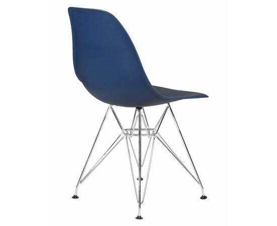 Стул обеденный DOBRIN DSR, ножки хром, цвет тёмно-синий (BE-12), Вариант: ножки хром, цвет тёмно-синий (BE-12), изображение 4 | Интернет магазин мебели и декора LifeDekor
