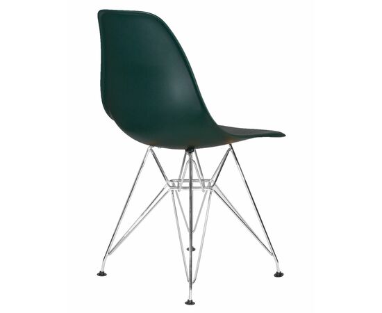 Стул обеденный DOBRIN DSR, ножки хром, цвет тёмно-зеленый (G-13), Вариант: ножки хром, цвет тёмно-зеленый (G-13), изображение 4 | Интернет магазин мебели и декора LifeDekor