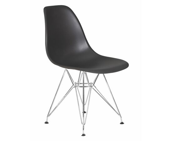 Стул обеденный DOBRIN DSR, ножки хром, цвет тёмно-серый (GR-04), Вариант: ножки хром, цвет тёмно-серый (GR-04), изображение 2 | Интернет магазин мебели и декора LifeDekor