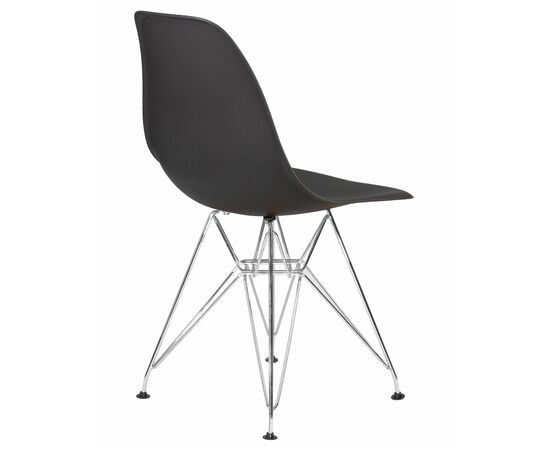 Стул обеденный DOBRIN DSR, ножки хром, цвет тёмно-серый (GR-04), Вариант: ножки хром, цвет тёмно-серый (GR-04), изображение 4 | Интернет магазин мебели и декора LifeDekor