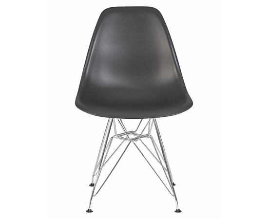 Стул обеденный DOBRIN DSR, ножки хром, цвет тёмно-серый (GR-04), Вариант: ножки хром, цвет тёмно-серый (GR-04), изображение 6 | Интернет магазин мебели и декора LifeDekor