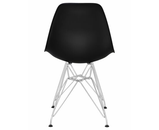 Стул обеденный DOBRIN DSR, ножки хром, цвет чёрный (B-03), Вариант: ножки хром, цвет чёрный (B-03), изображение 5 | Интернет магазин мебели и декора LifeDekor