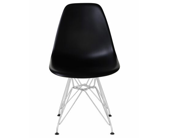 Стул обеденный DOBRIN DSR, ножки хром, цвет чёрный (B-03), Вариант: ножки хром, цвет чёрный (B-03), изображение 6 | Интернет магазин мебели и декора LifeDekor