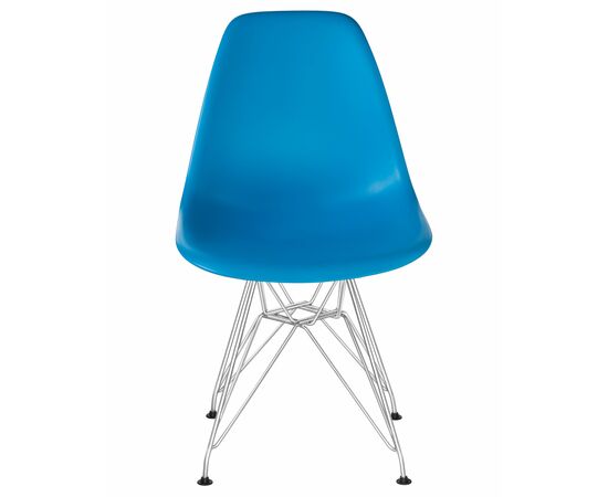 Стул обеденный DOBRIN DSR, ножки хром, цвет голубой (BE-02), Вариант: ножки хром, цвет голубой (BE-02), изображение 6 | Интернет магазин мебели и декора LifeDekor