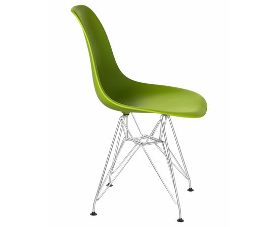 Стул обеденный DOBRIN DSR, ножки хром, цвет салатовый (G-08), Вариант: ножки хром, цвет салатовый (G-08), изображение 3 | Интернет магазин мебели и декора LifeDekor