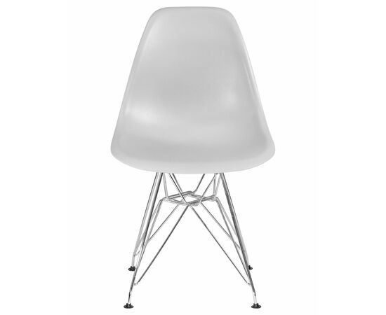 Стул обеденный DOBRIN DSR, ножки хром, цвет светло-серый (GR-01), Вариант: ножки хром, цвет светло-серый (GR-01), изображение 6 | Интернет магазин мебели и декора LifeDekor