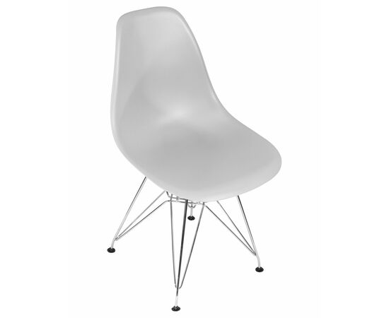 Стул обеденный DOBRIN DSR, ножки хром, цвет светло-серый (GR-01), Вариант: ножки хром, цвет светло-серый (GR-01), изображение 7 | Интернет магазин мебели и декора LifeDekor