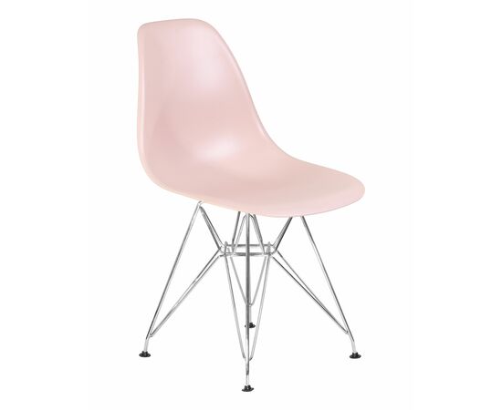 Стул обеденный DOBRIN DSR, ножки хром, цвет светло-розовый (PK-02), Вариант: ножки хром, цвет светло-розовый (PK-02), изображение 2 | Интернет магазин мебели и декора LifeDekor