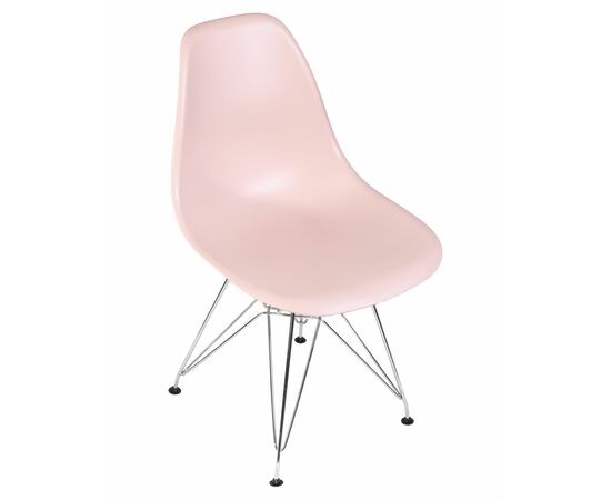 Стул обеденный DOBRIN DSR, ножки хром, цвет светло-розовый (PK-02), Вариант: ножки хром, цвет светло-розовый (PK-02), изображение 7 | Интернет магазин мебели и декора LifeDekor
