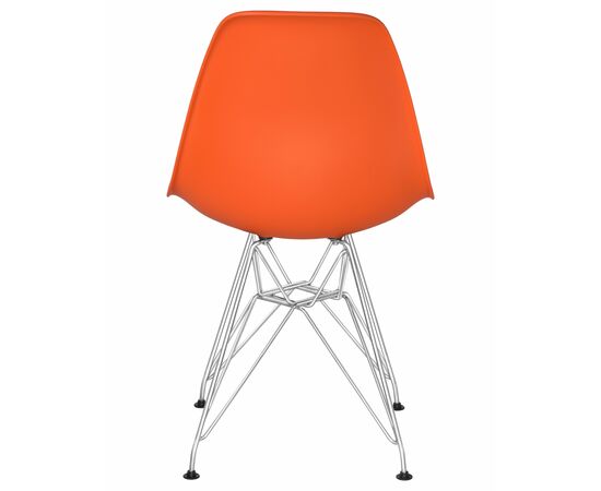 Стул обеденный DOBRIN DSR, ножки хром, цвет оранжевый (O-02), Вариант: ножки хром, цвет оранжевый (O-02), изображение 5 | Интернет магазин мебели и декора LifeDekor