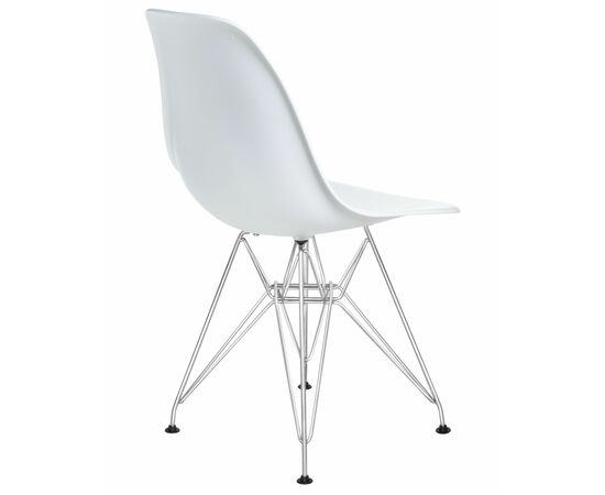 Стул обеденный DOBRIN DSR, ножки хром, цвет белый (W-02), Вариант: ножки хром, цвет белый (W-02), изображение 4 | Интернет магазин мебели и декора LifeDekor