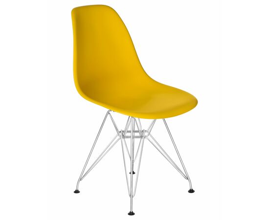 Стул обеденный DOBRIN DSR, ножки хром, цвет желтый (Y-01), Вариант: ножки хром, цвет желтый (Y-01), изображение 2 | Интернет магазин мебели и декора LifeDekor