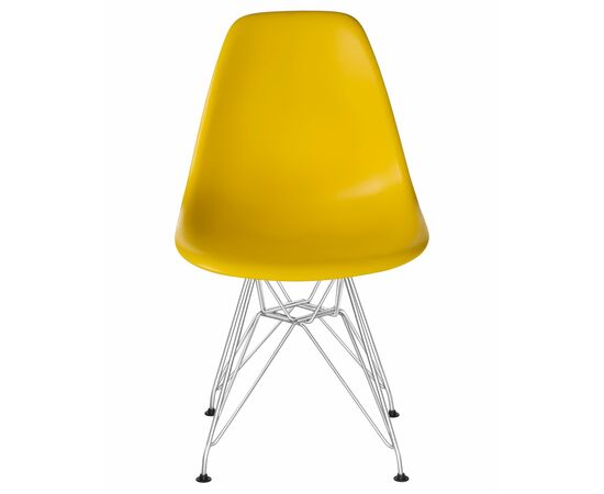 Стул обеденный DOBRIN DSR, ножки хром, цвет желтый (Y-01), Вариант: ножки хром, цвет желтый (Y-01), изображение 6 | Интернет магазин мебели и декора LifeDekor