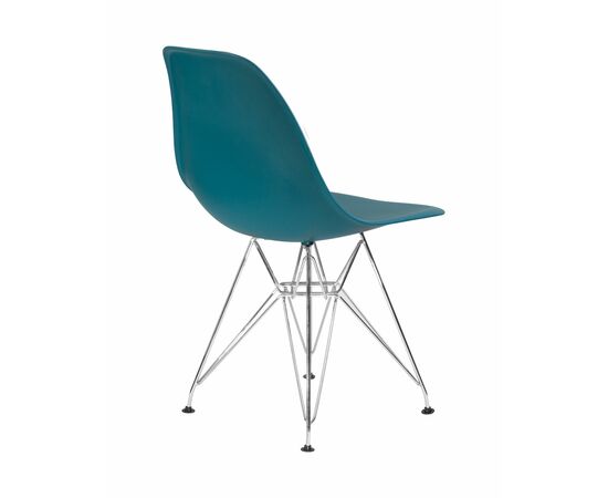 Стул обеденный DOBRIN DSR, ножки хром, цвет морской волны (G-05), Вариант: ножки хром, цвет морской волны (G-05), изображение 4 | Интернет магазин мебели и декора LifeDekor