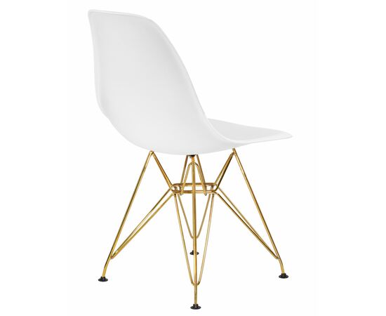 Стул обеденный DOBRIN DSR, ножки золотые, цвет белый (W-02), Вариант: ножки золотые, цвет белый (W-02), изображение 4 | Интернет магазин мебели и декора LifeDekor