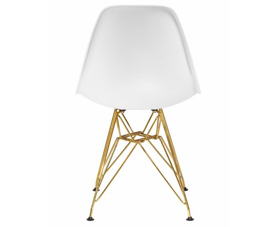 Стул обеденный DOBRIN DSR, ножки золотые, цвет белый (W-02), Вариант: ножки золотые, цвет белый (W-02), изображение 5 | Интернет магазин мебели и декора LifeDekor