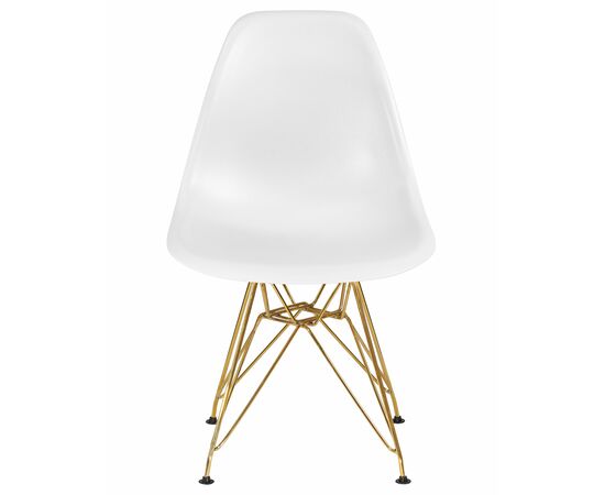 Стул обеденный DOBRIN DSR, ножки золотые, цвет белый (W-02), Вариант: ножки золотые, цвет белый (W-02), изображение 6 | Интернет магазин мебели и декора LifeDekor