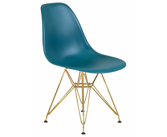 Стул обеденный DOBRIN DSR, ножки золотые, цвет морской волны (G-05), Вариант: ножки золотые, цвет морской волны (G-05), изображение 2 | Интернет магазин мебели и декора LifeDekor