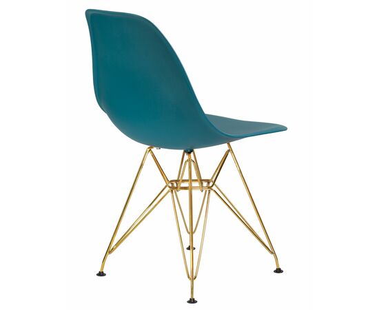 Стул обеденный DOBRIN DSR, ножки золотые, цвет морской волны (G-05), Вариант: ножки золотые, цвет морской волны (G-05), изображение 4 | Интернет магазин мебели и декора LifeDekor