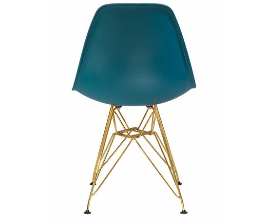 Стул обеденный DOBRIN DSR, ножки золотые, цвет морской волны (G-05), Вариант: ножки золотые, цвет морской волны (G-05), изображение 5 | Интернет магазин мебели и декора LifeDekor