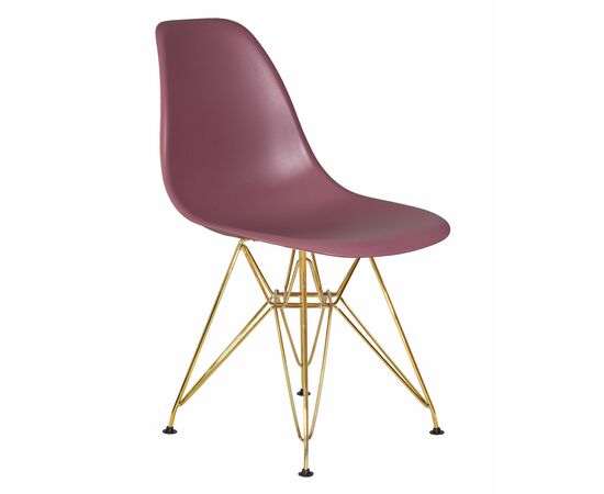 Стул обеденный DOBRIN DSR, ножки золотые, цвет пыльная роза (NX-P-11), Вариант: ножки золотые, цвет пыльная роза (NX-P-11), изображение 2 | Интернет магазин мебели и декора LifeDekor