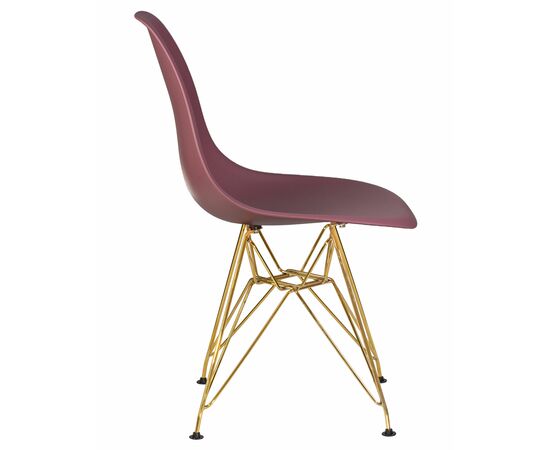 Стул обеденный DOBRIN DSR, ножки золотые, цвет пыльная роза (NX-P-11), Вариант: ножки золотые, цвет пыльная роза (NX-P-11), изображение 3 | Интернет магазин мебели и декора LifeDekor