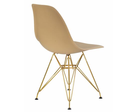 Стул обеденный DOBRIN DSR, ножки золотые, цвет бежевый (GR-03), Вариант: ножки золотые, цвет бежевый (GR-03), изображение 4 | Интернет магазин мебели и декора LifeDekor
