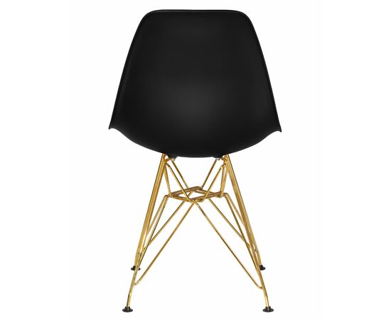 Стул обеденный DOBRIN DSR, ножки золотые, цвет чёрный (B-03), Вариант: ножки золотые, цвет чёрный (B-03), изображение 5 | Интернет магазин мебели и декора LifeDekor