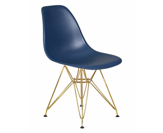 Стул обеденный DOBRIN DSR, ножки золотые, цвет тёмно-синий (BE-12), Вариант: ножки золотые, цвет тёмно-синий (BE-12), изображение 2 | Интернет магазин мебели и декора LifeDekor