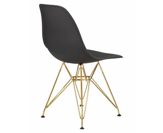 Стул обеденный DOBRIN DSR, ножки золотые, цвет тёмно-серый (GR-04), Вариант: ножки золотые, цвет тёмно-серый (GR-04), изображение 4 | Интернет магазин мебели и декора LifeDekor